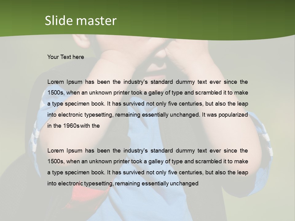 Palm Cute Backpack PowerPoint Template