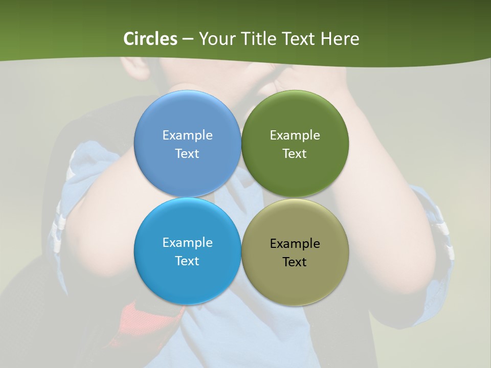 Palm Cute Backpack PowerPoint Template