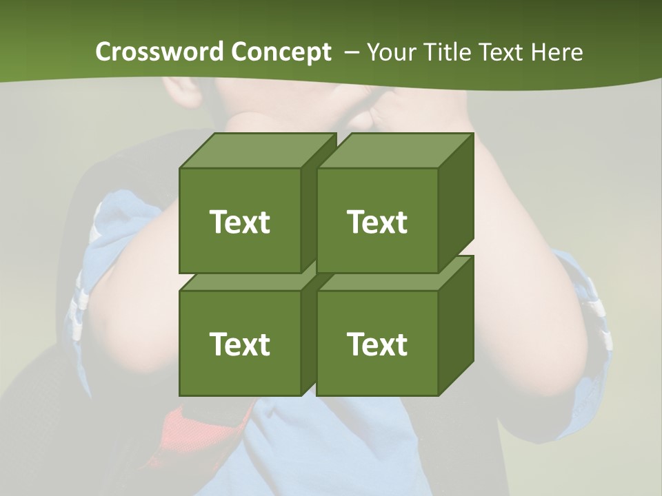 Palm Cute Backpack PowerPoint Template