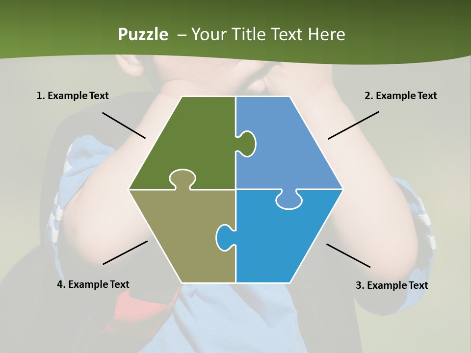 Palm Cute Backpack PowerPoint Template