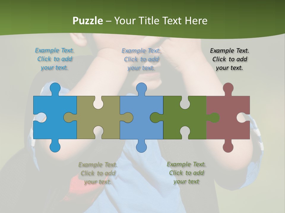 Palm Cute Backpack PowerPoint Template