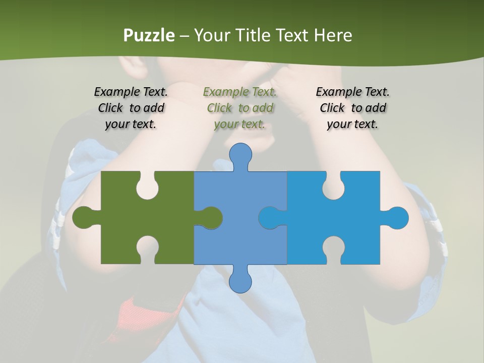 Palm Cute Backpack PowerPoint Template