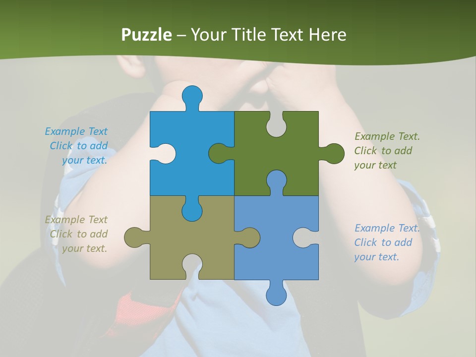 Palm Cute Backpack PowerPoint Template