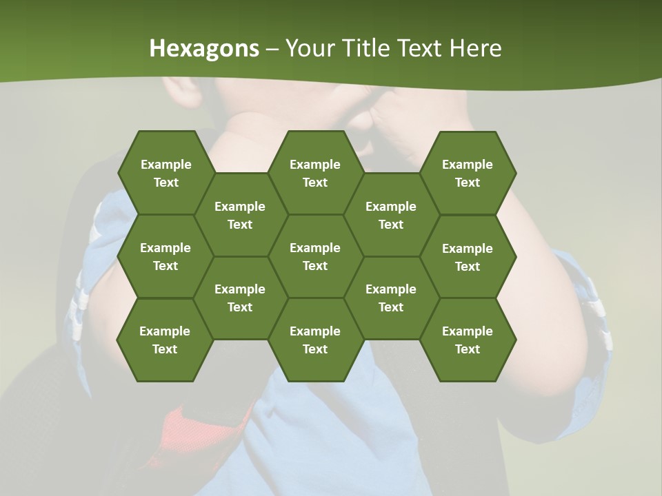 Palm Cute Backpack PowerPoint Template