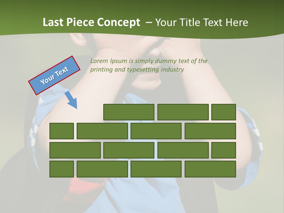 Palm Cute Backpack PowerPoint Template