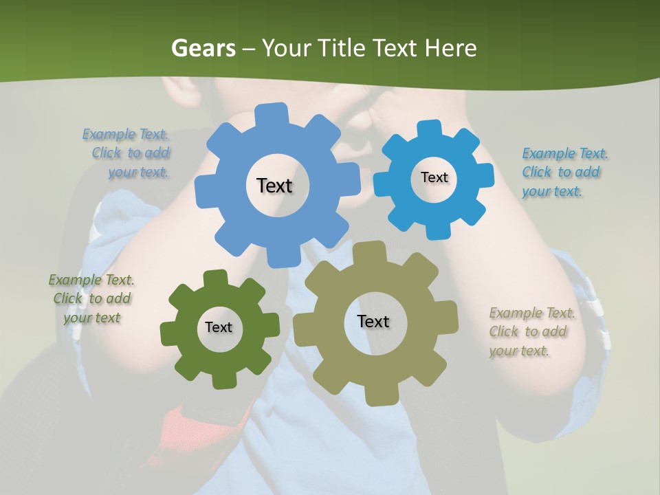 Palm Cute Backpack PowerPoint Template