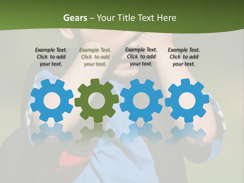 Palm Cute Backpack PowerPoint Template