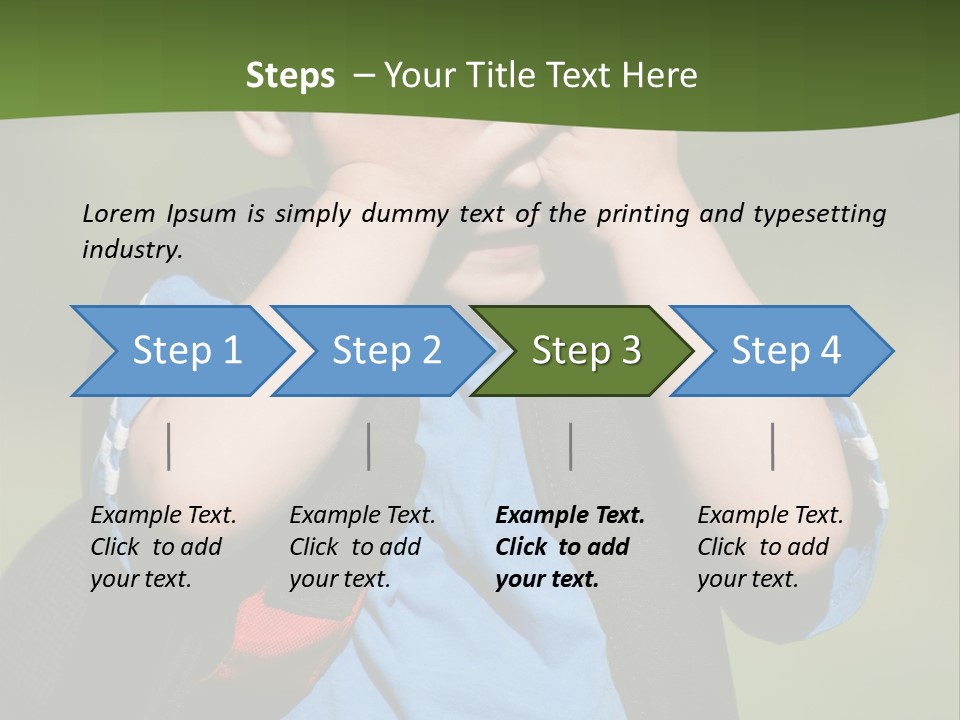 Palm Cute Backpack PowerPoint Template