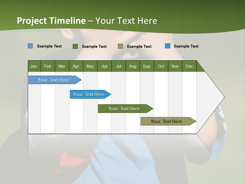 Palm Cute Backpack PowerPoint Template