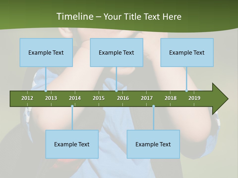 Palm Cute Backpack PowerPoint Template