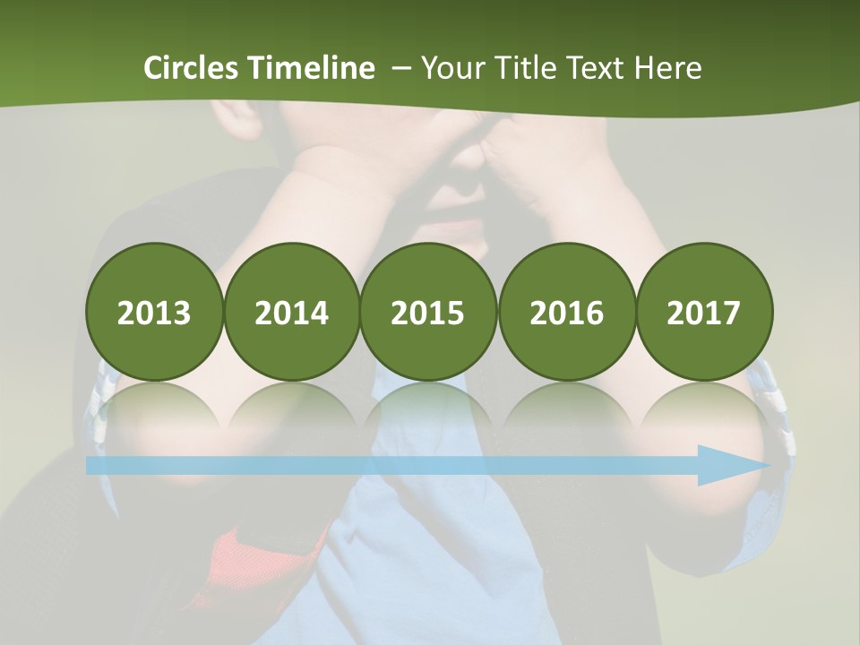 Palm Cute Backpack PowerPoint Template