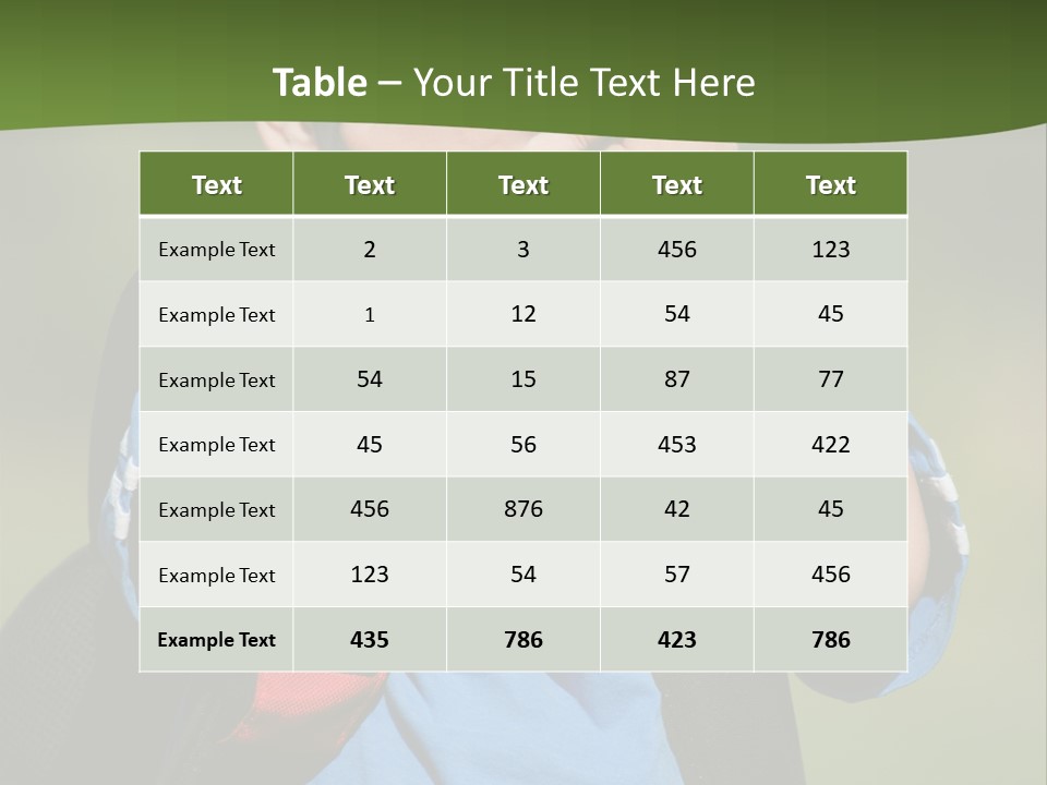 Palm Cute Backpack PowerPoint Template