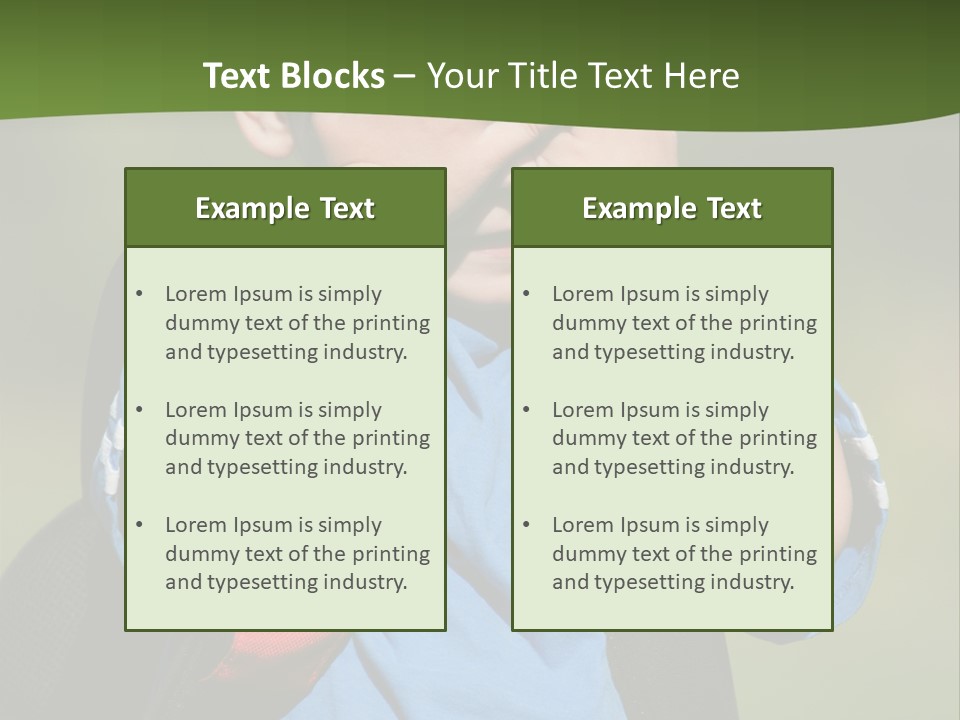 Palm Cute Backpack PowerPoint Template