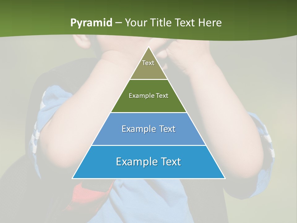 Palm Cute Backpack PowerPoint Template