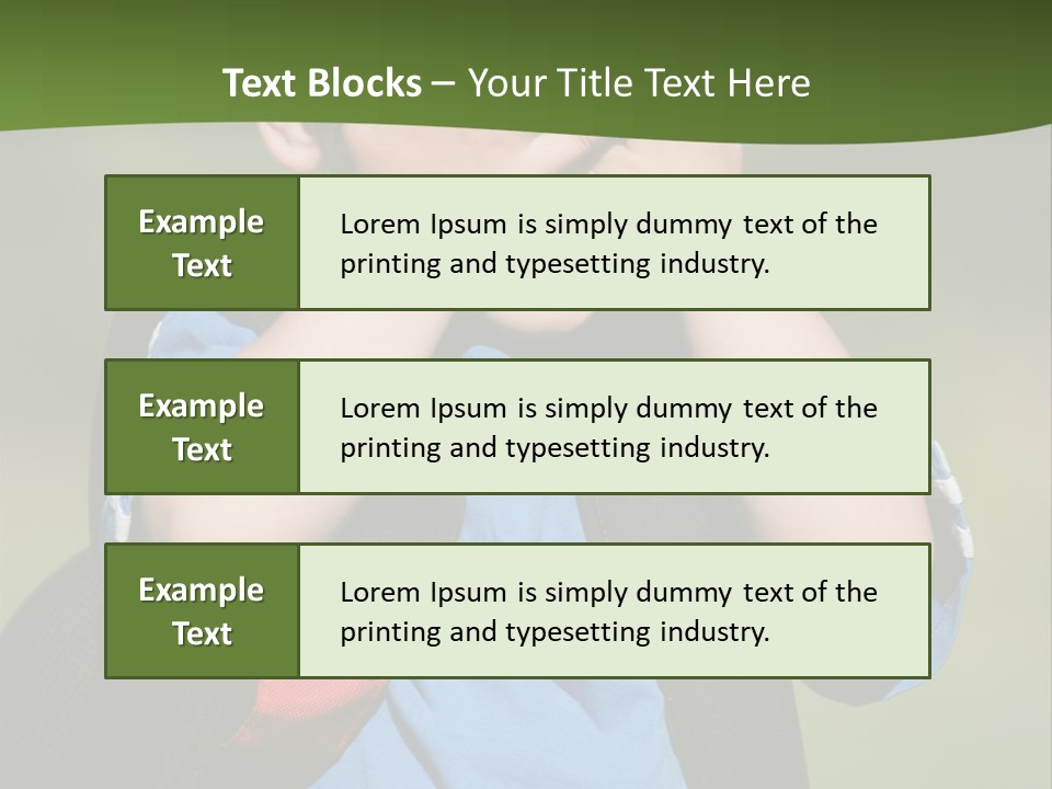 Palm Cute Backpack PowerPoint Template