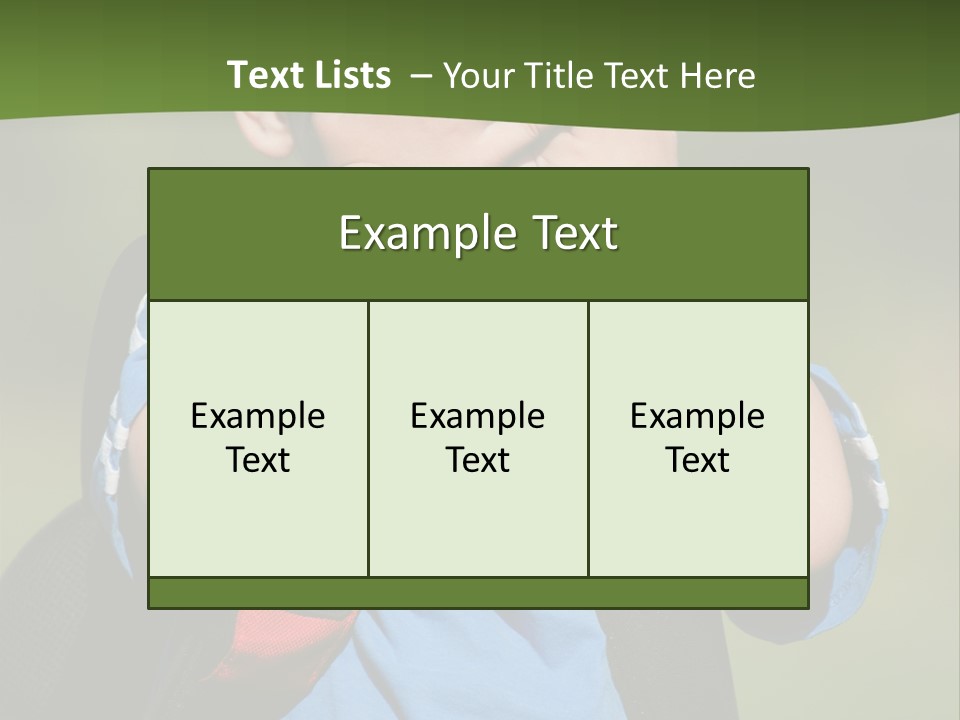 Palm Cute Backpack PowerPoint Template