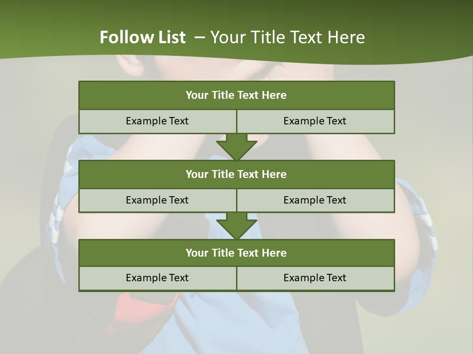 Palm Cute Backpack PowerPoint Template
