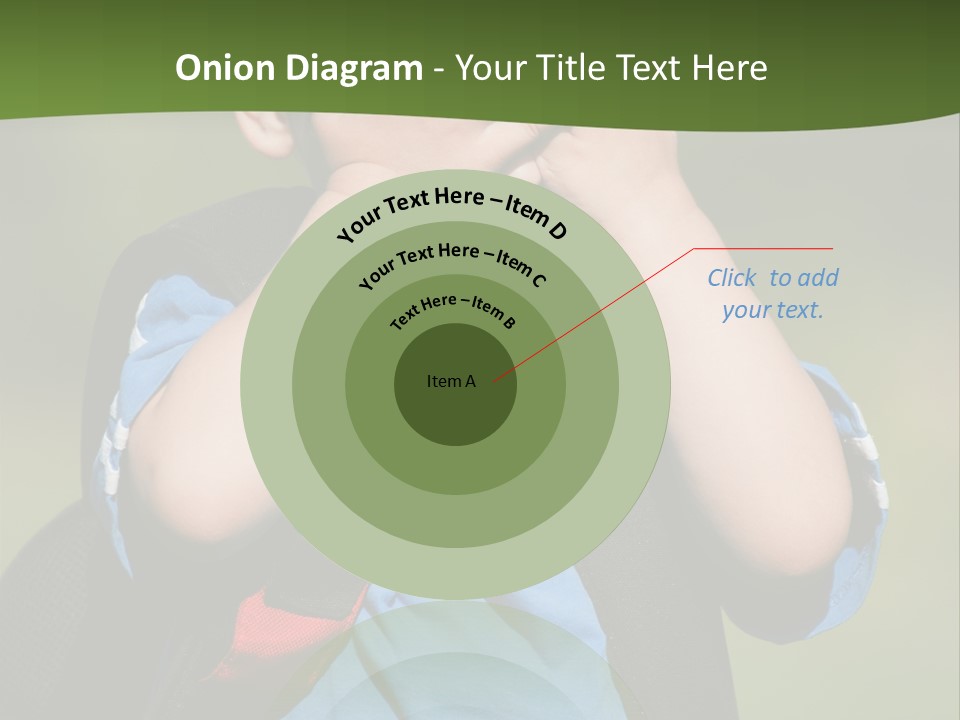 Palm Cute Backpack PowerPoint Template