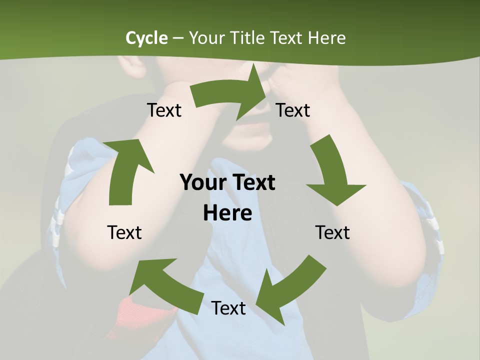 Palm Cute Backpack PowerPoint Template