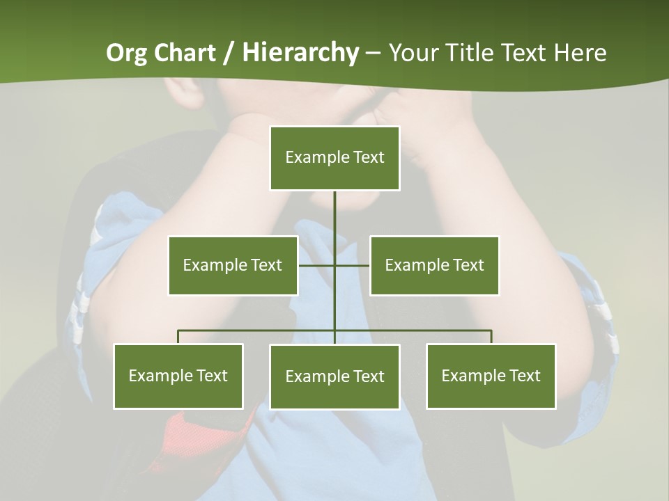 Palm Cute Backpack PowerPoint Template
