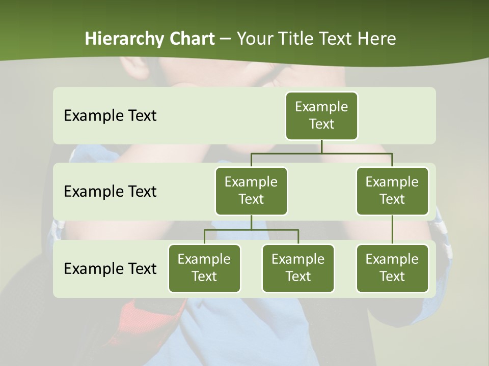 Palm Cute Backpack PowerPoint Template