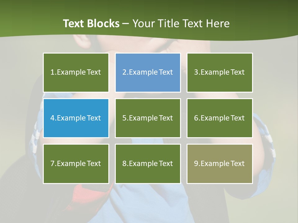 Palm Cute Backpack PowerPoint Template