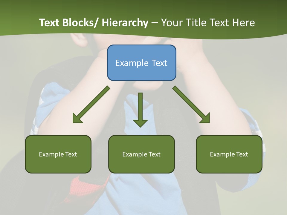 Palm Cute Backpack PowerPoint Template