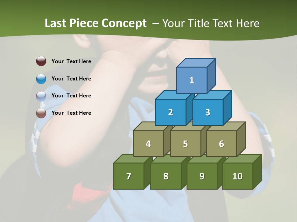 Palm Cute Backpack PowerPoint Template