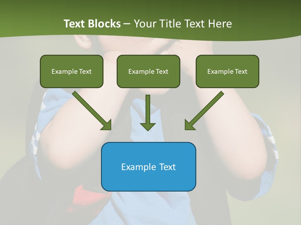 Palm Cute Backpack PowerPoint Template