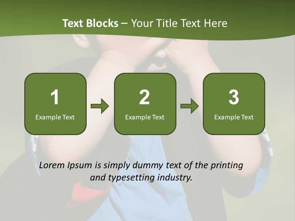 Palm Cute Backpack PowerPoint Template