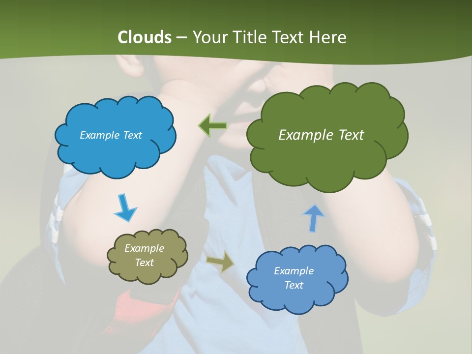 Palm Cute Backpack PowerPoint Template