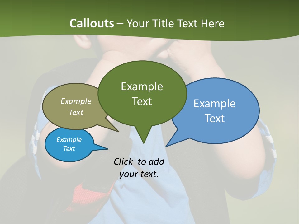 Palm Cute Backpack PowerPoint Template