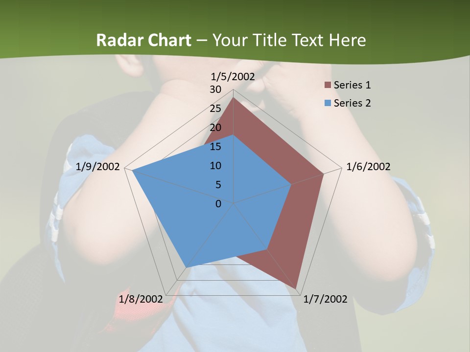 Palm Cute Backpack PowerPoint Template