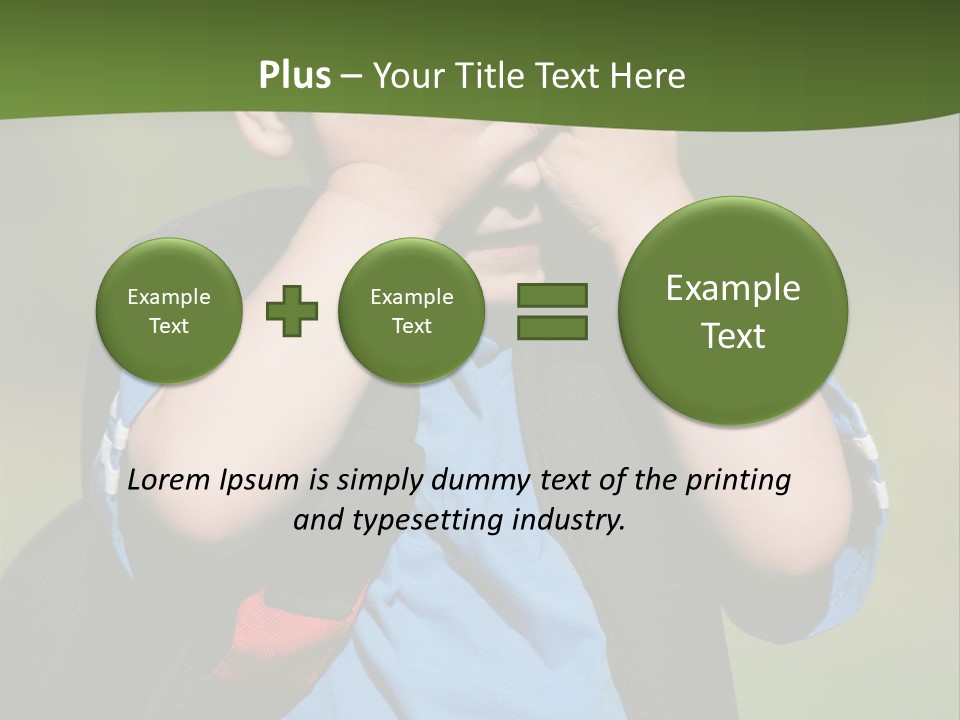 Palm Cute Backpack PowerPoint Template