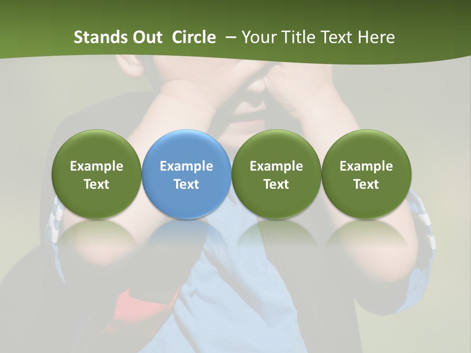 Palm Cute Backpack PowerPoint Template