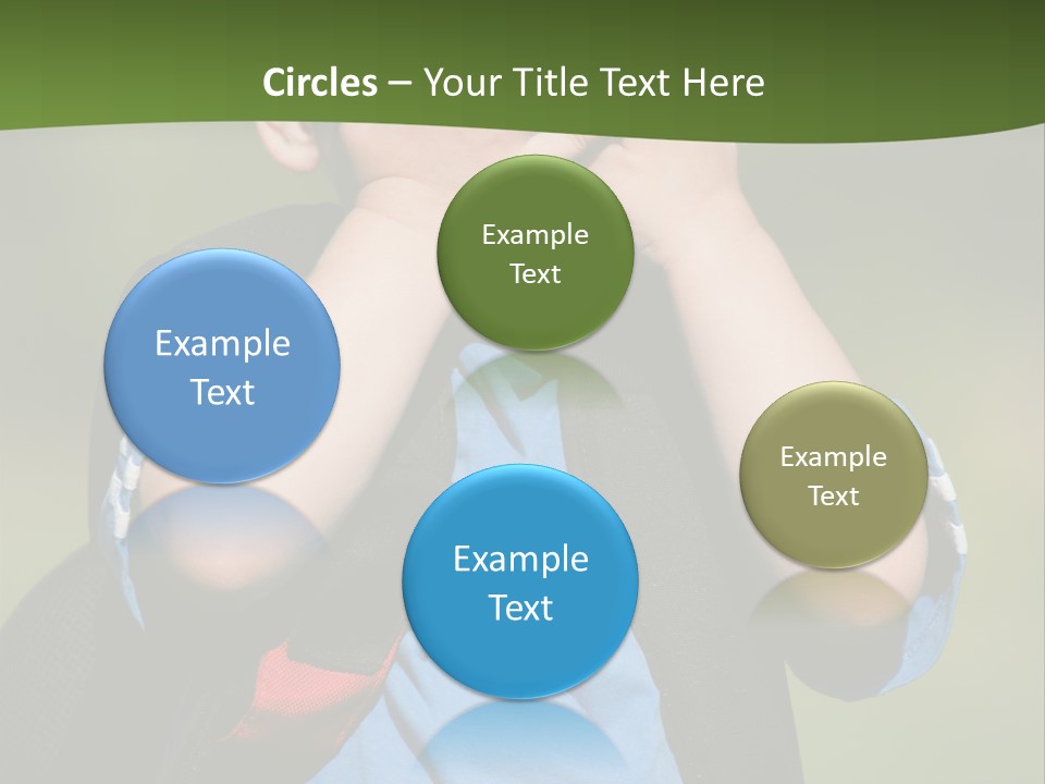 Palm Cute Backpack PowerPoint Template