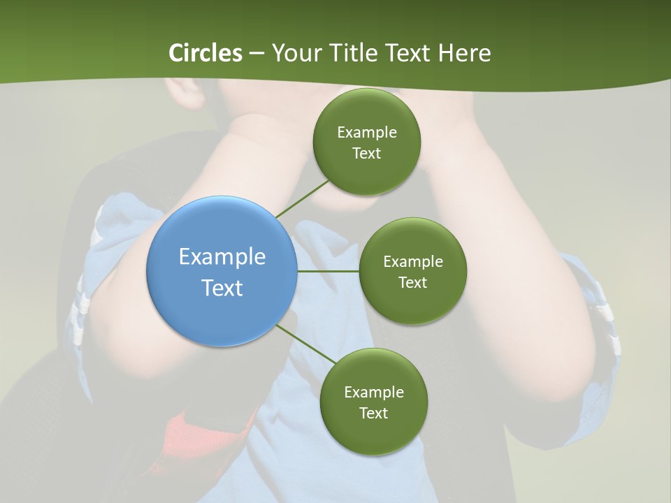 Palm Cute Backpack PowerPoint Template