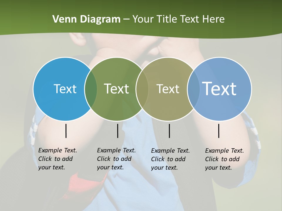 Palm Cute Backpack PowerPoint Template