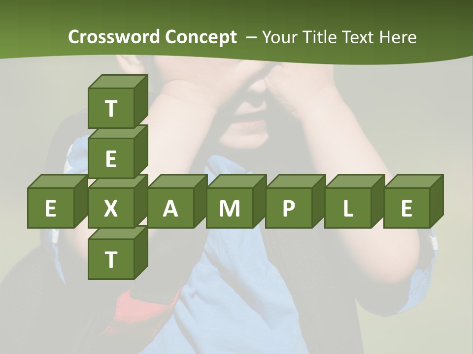 Palm Cute Backpack PowerPoint Template