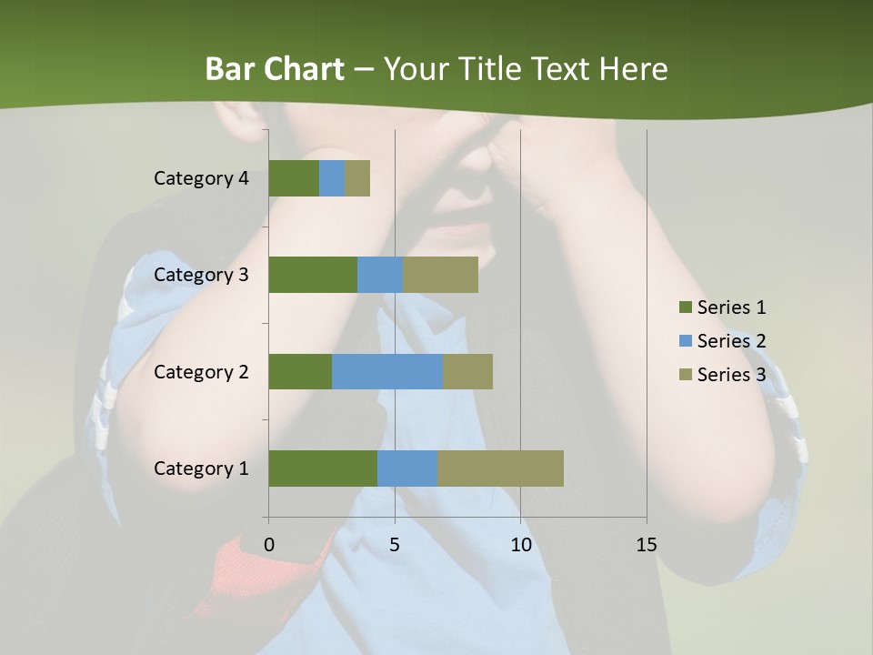 Palm Cute Backpack PowerPoint Template