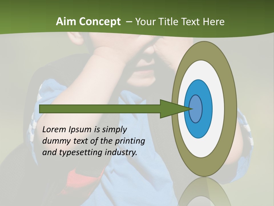 Palm Cute Backpack PowerPoint Template