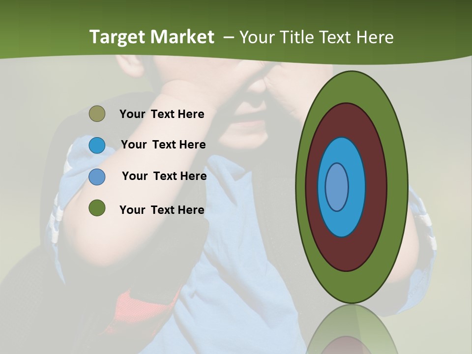 Palm Cute Backpack PowerPoint Template