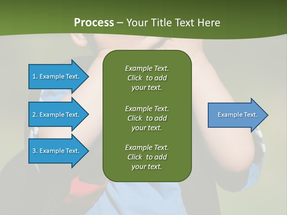 Palm Cute Backpack PowerPoint Template