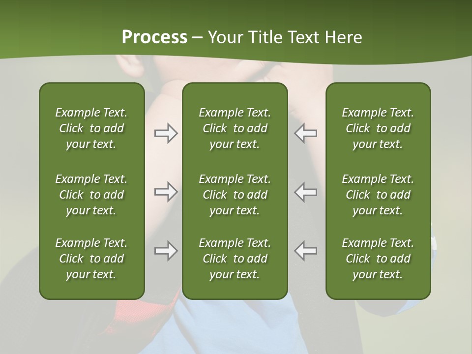 Palm Cute Backpack PowerPoint Template