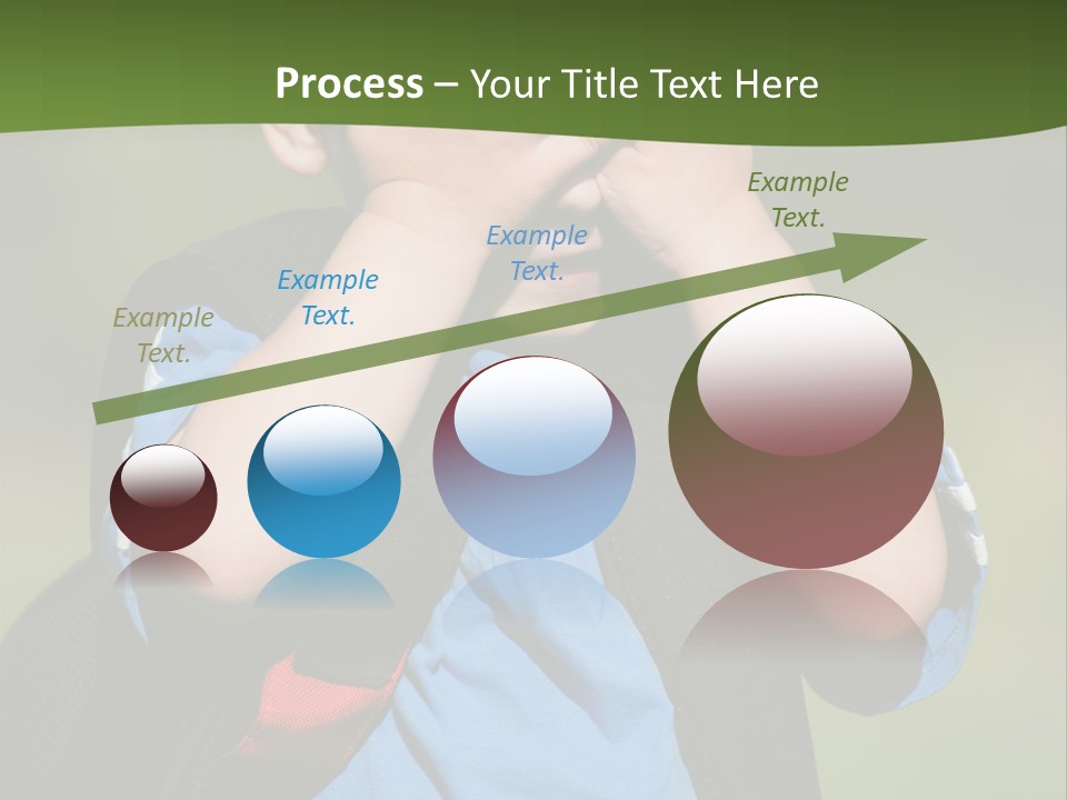 Palm Cute Backpack PowerPoint Template