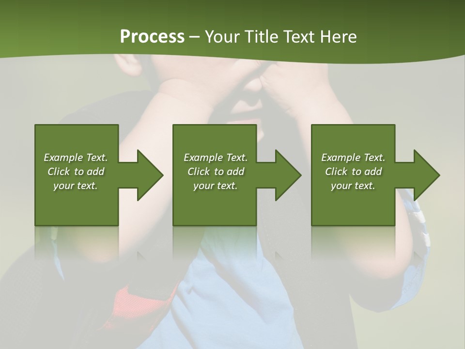 Palm Cute Backpack PowerPoint Template