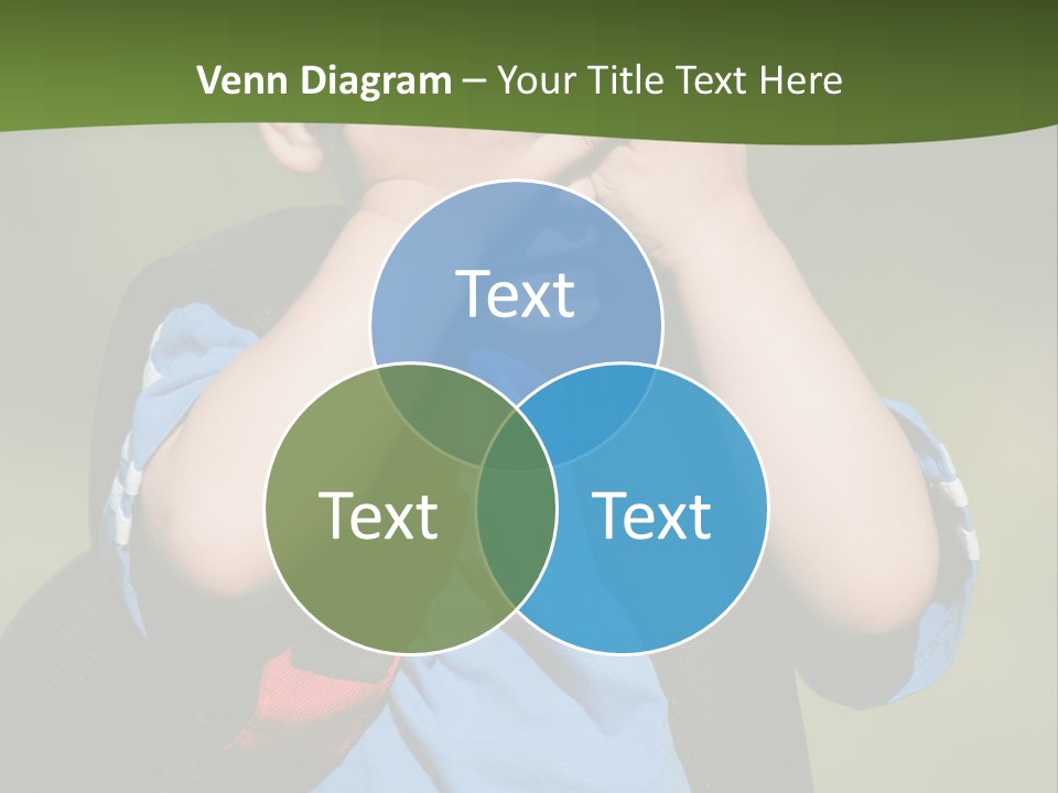 Palm Cute Backpack PowerPoint Template