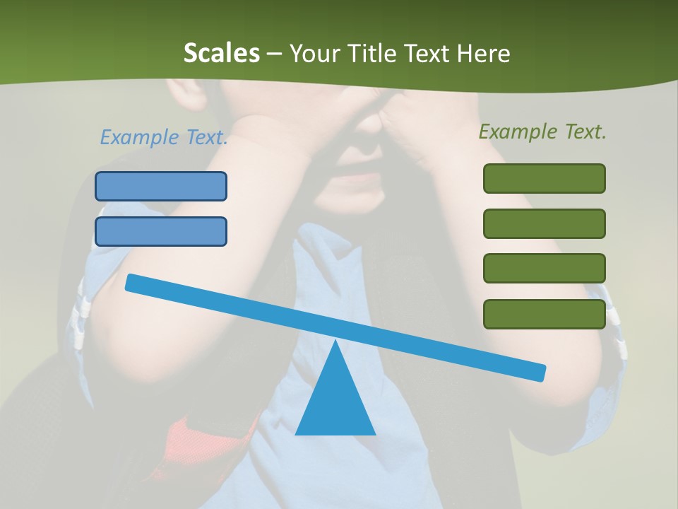 Palm Cute Backpack PowerPoint Template