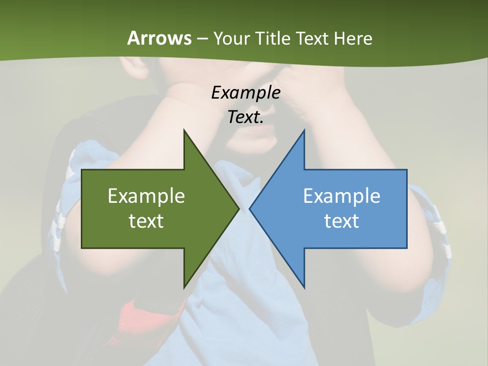 Palm Cute Backpack PowerPoint Template