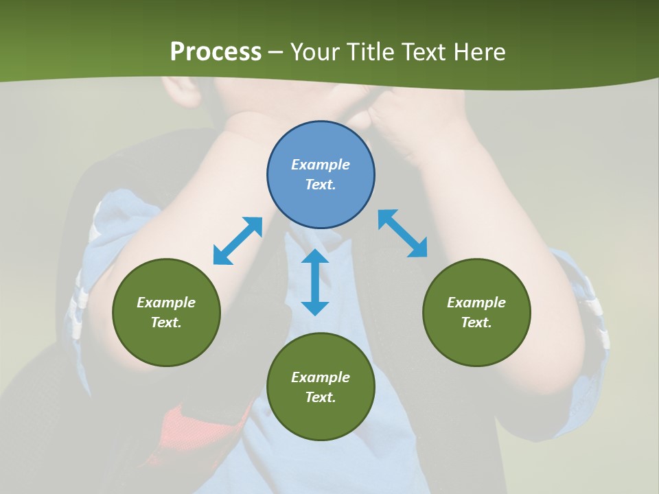 Palm Cute Backpack PowerPoint Template